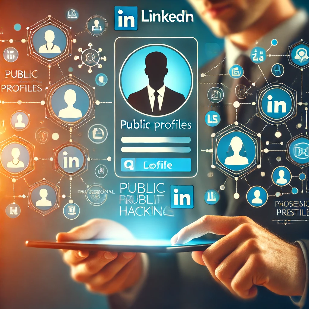 representação de perfil público do linkedin interligado a diversos outros perfis públicos profissionais